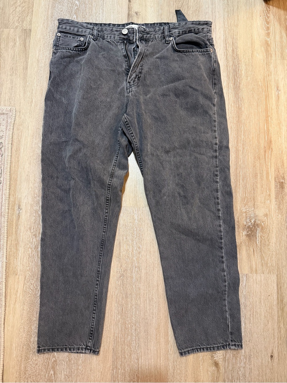 Zara Men's Washed Black Skinny Jeans